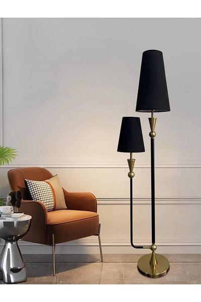 Al Saada Home Limited Quantity Metal Floor Lamp - Black