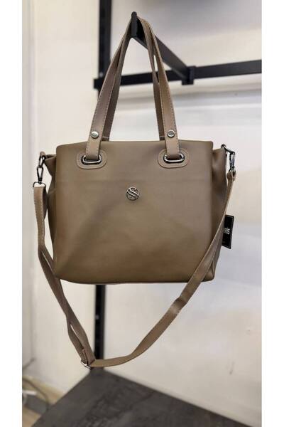 Sanmorris 1374 Sn حقيبة كتف وحقيبة يد نسائية ذات حزام متقاطع ناعم الملمس كريم...