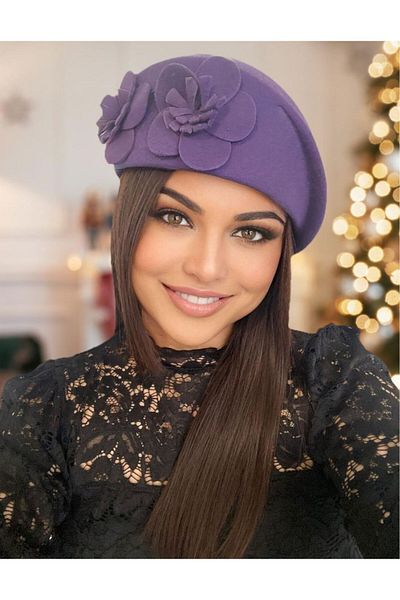 Confortino Luxury women's felt hat with a corner toca - ONE SIZE, ADJUSTABLE