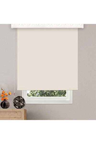 Nursu Perde Krem Stor Zebra Güneşlik Perde Alüminyum Kasa Metal Ayak