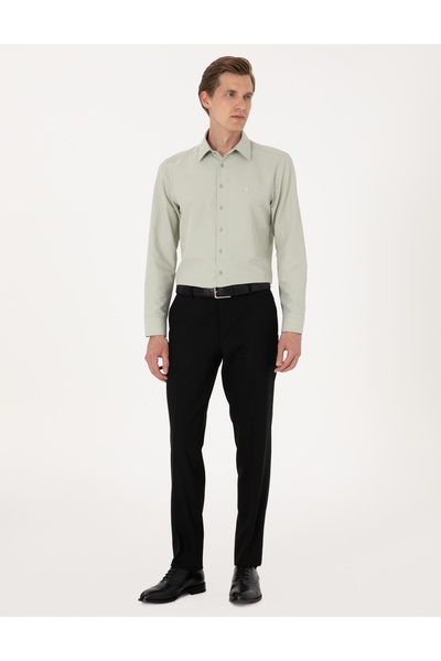 Pierre Cardin Πράσινο εφαρμοστό Μακρυμάνικο Πουκάμισο Basic 50316734-VR054