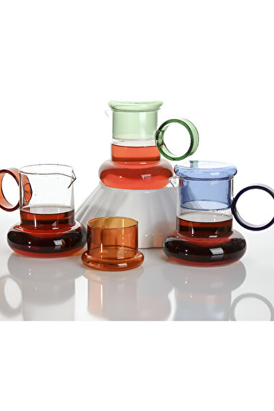 PINE CONCEPT Sürahi Renkli Cam Kapaklı