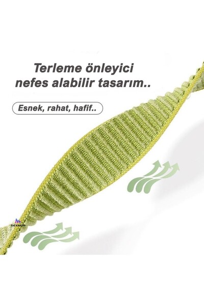 Dexmon Huawei Watch Fit 4 / Fit 4 Pro / Fit 3 Uyumlu Ince Hasır Örgü Cırtlı Kumaş Kordon Kayış