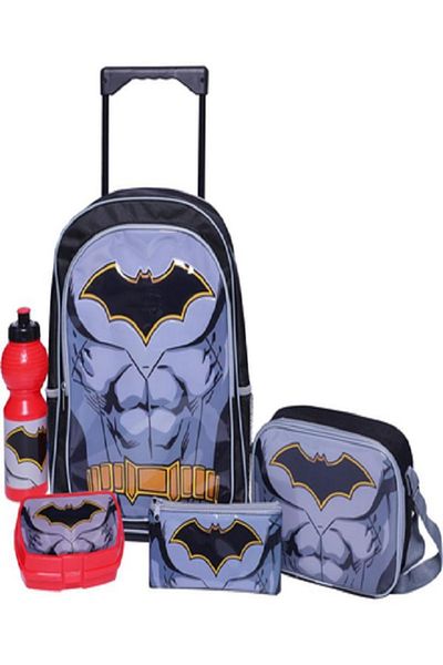 Warner Bros . Batman 5-in-1 Value Set Trolley Bag with Accessory