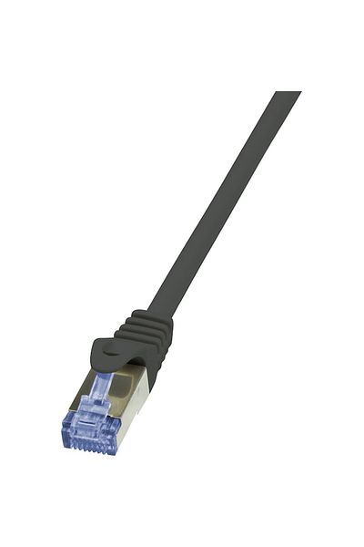 LogiLink Cablu S/FTP Cat6a, LSZH, cupru, 20 m, negru, AWG26, dublu ecranat