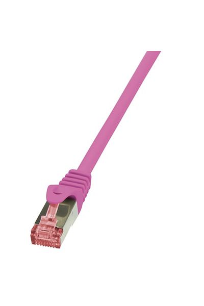 LogiLink Cablu S/FTP Cat6, LSZH, Cupru, 0.5 m, Roz, AWG27, Ecranat Dublu