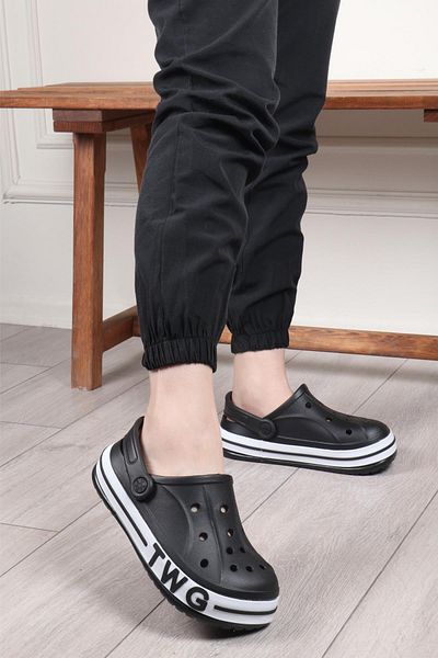 WALKWAY TWG-216 G Μαύρες παντόφλες Unisex