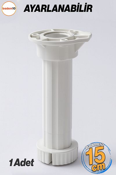 Badem10 Picioare reglabile din plastic de 15 cm pentru dulap de mobilier pentru bancă