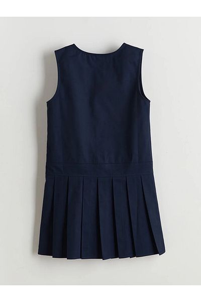 LC Waikiki Lcw kids navy blue bicycle collar girl's dress
