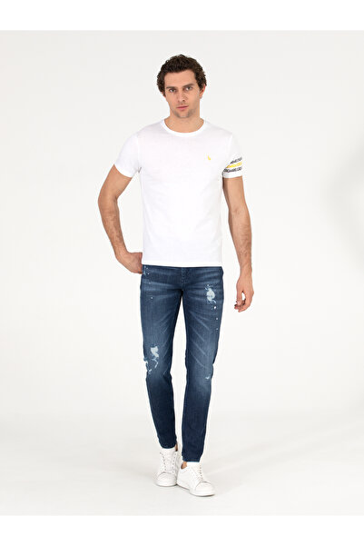 Cacharel Koyu Mavi Slim Fit Jean Pantolon 50268163-DN0023