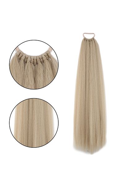 Wovna Rubber Buckle Ponytail Plain / Auburn White Platinum Highlight