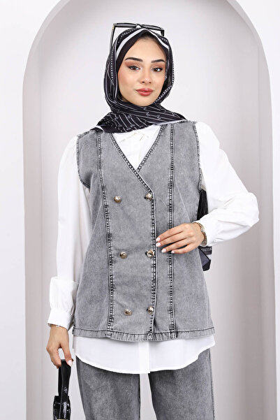 İmajButik Smoked Shirt Vest Pants 3-Piece Combination Suit