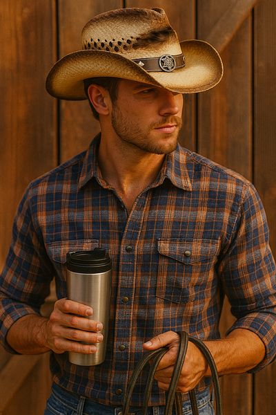 LAGRANZE Men's Premium Bohemian Cowboy Hat