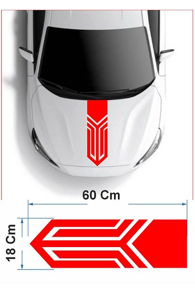 stickerusta Car Hood Strip Sticker Car Auto Sticker 00025