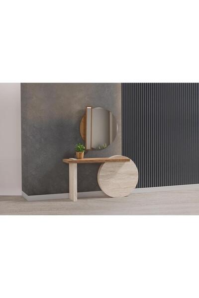 Hominto MAYBEK DRESUAR MASİF MEŞE / TRAVERTEN KAPLAMA