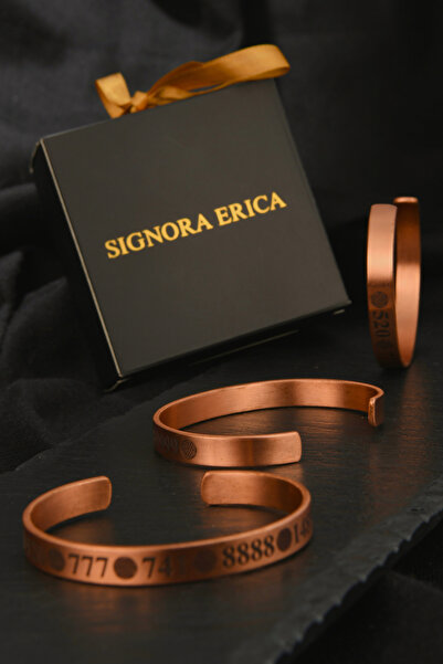 signoraerica Sayı Sekanslı,Melek Sayılar,Aşk,Para,Sağlık,Mutluluk Bakır Bileklik
