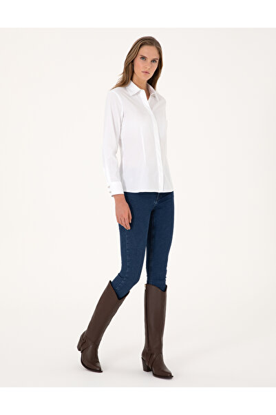 Pierre Cardin Beyaz Slim Fit Uzun Kollu Gömlek 50313222-VR013