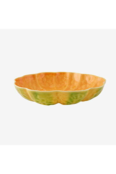 Bordallo Pinheiro Pumpkin Orange Ceramic Serving Bowl 26 cm