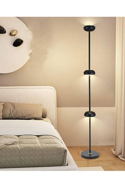 Al Saada Home Metal Floor Lamp - Black