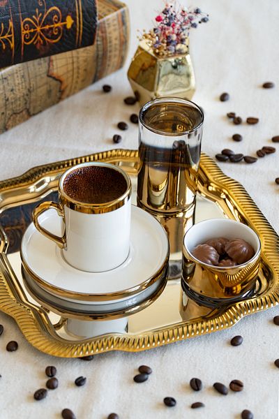 Heda Porselen Gözde 5 Piece Coffee Presentation Set