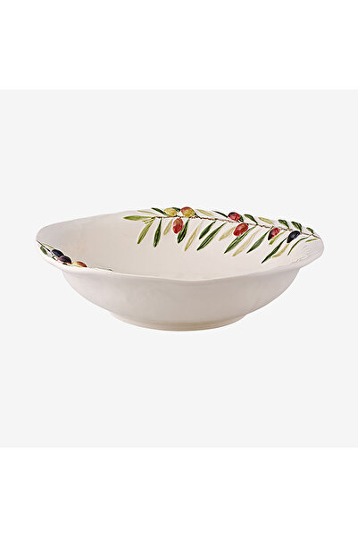 Bordallo Pinheiro Olival White Ceramic Serving Bowl 33.5 cm
