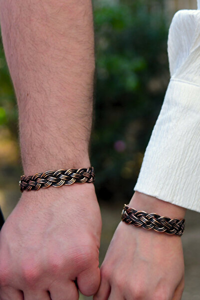 signoraerica Saç Örgü Model Bakır Bileklik