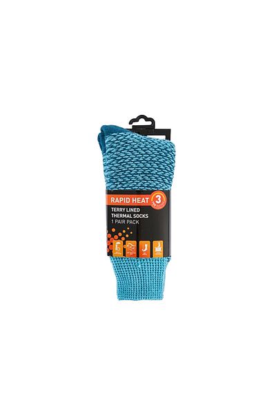 Trespass Thermski - Tog Rated Ultra Thick Terry Lined Sock Unisex Blue Socks Unisex Socks