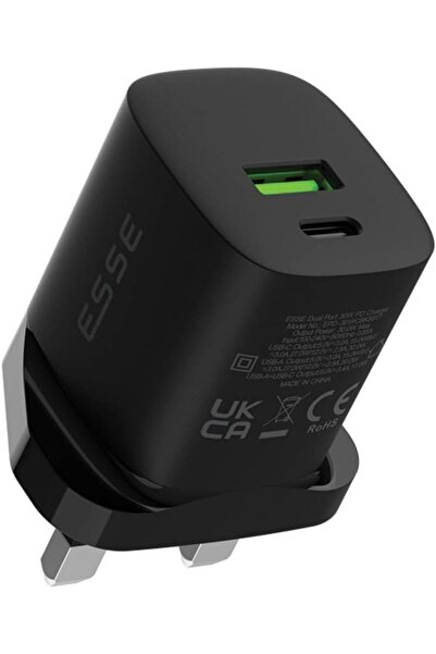 Esse شاحن NovaPulse ثنائي المنفذ 30 واط PD GAN