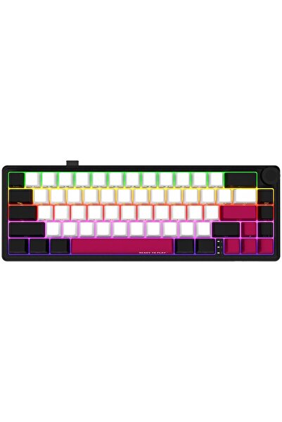 LORGAR Gaming Mechanical Keyboard KBP70MW, Wireless, Bluetooth 5.0, USB, EN Layout Black/Red