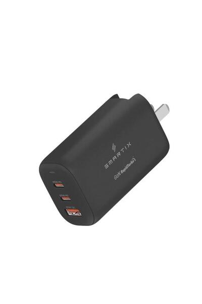 SMARTIX محول حائط GaN ممتاز بقوة 65 واط - USB-C PD بقوة 65 واط
