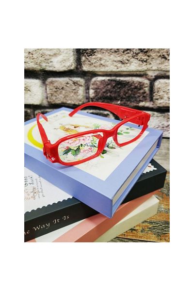SepetBudur Book Reading Glasses with LED Light - Red