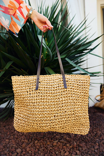 Remsa Mayo Remsa Straw Beach Bag 011 Camel