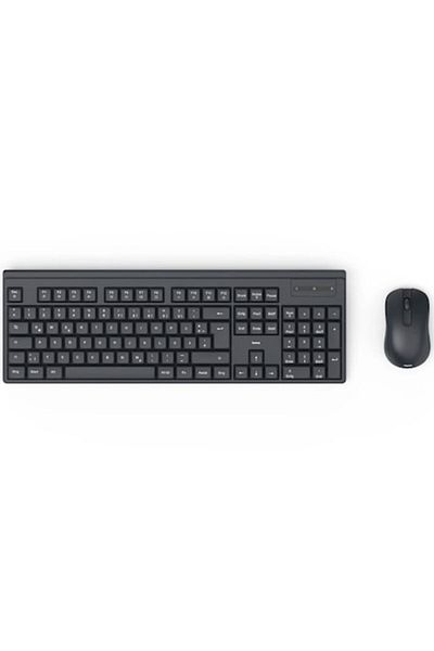 Hama Wireless Keyboard and Mouse WKM-100, batteries, 1200DPI, black