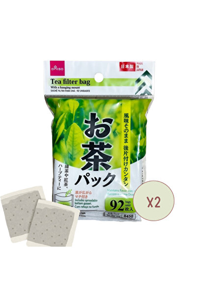 Daiso Japon Çay Filtresi Poşeti – 92 Adet (x2), Tek Kullanımlık. Bitki Çayı, Baharat, Poşet Çay İçin Uygun