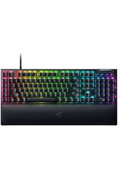 RAZER Tastatură mecanică de gaming BlackWidow V4 (comutator verde), taste ABS, aspect american, iluminare RGB, 6 taste personalizate