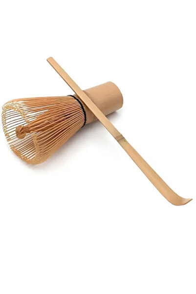 Marka Bambu Matcha Çayı Karıştırıcı Fırça ve Kaşık Bamboo Whisk Köpürtücü