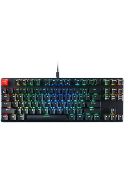 Glorious Gaming Mechanical Keyboard GMMK TKL RGB Lighting, Gateron Brown Switch, US Layout, Black