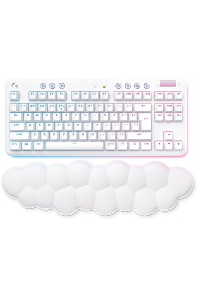 logitech G715 Mechanical Gaming Keyboard, Wireless, RGB Lighting, US INT'L Layout, GX Red Switch, Wh