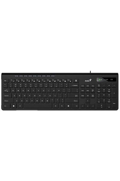 GENIUS Tastatură SlimStar 230 cu 104 taste (stil ciocolatiu) neagră