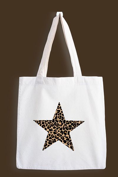 designedfy Leopard Star Printed Cloth Bag, Tote Bag