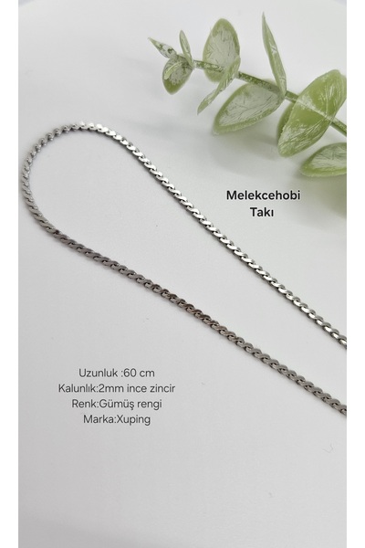 XUPİNGS JEWELRY سلسلة رفيعة من الفضة من ماركة Melekcehobi للمجوهرات Xuping