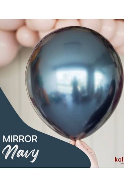 Çemrek Süs Parti Kalisan Midnight Blue Chrome Balloon 12 Inch Pack of 50