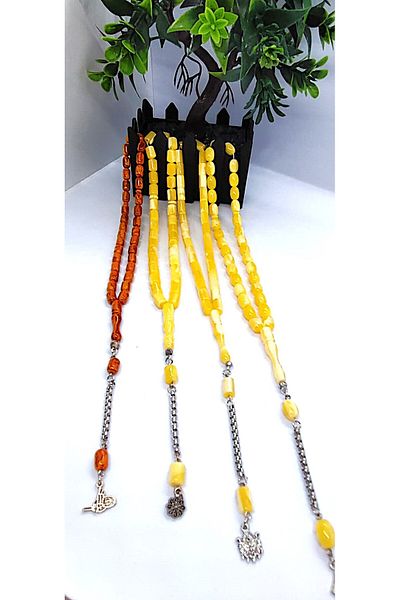 Lio20 Mis Scented Beirut Drop Amber 4-Piece Prayer Beads Set - Gift Accessory Prayer Beads Set