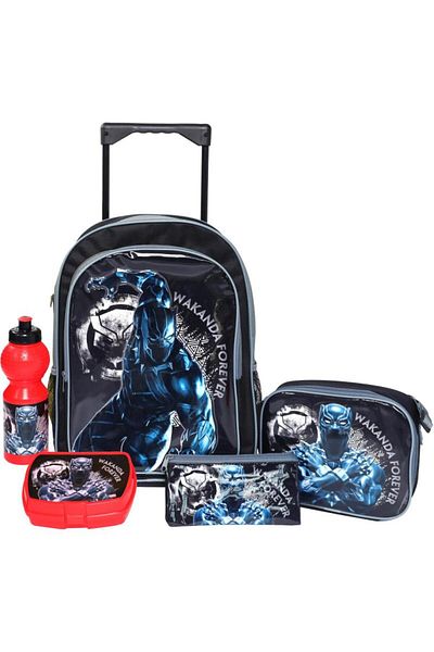 Marvel Black Panther 5-in-1 Value Set Trolley Bag with Accessory – 16/17 Inch