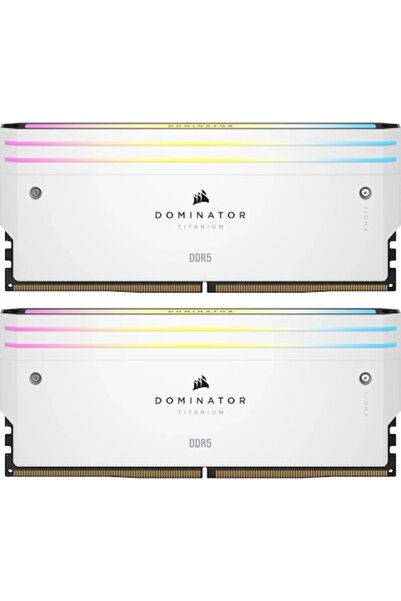 Corsair Memorie RAM DDR5 32GB 6000MHz RGB cu două canale, alb