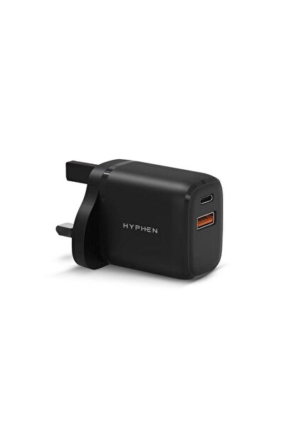 HYPHEN HPA-D20UKB0478 20W Dual Plug and Port PD Adaptor