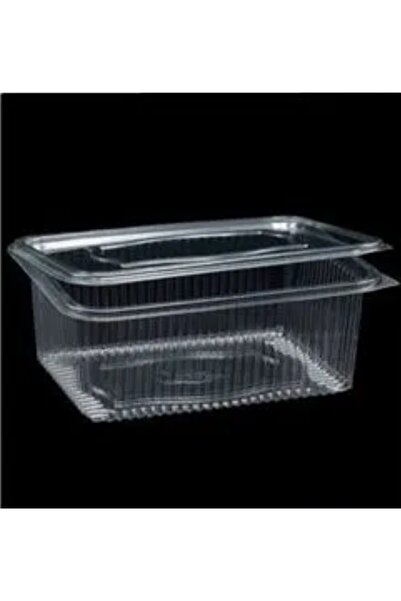 KIZILELMADA "2000 Cc Transparent Storage Container with Lid 50 Pieces - Large Volume Food Container"