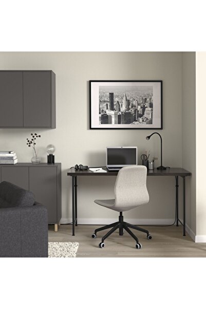 IKEA çalışma masası, venge-siyah, 140x60 cm