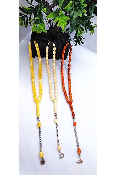 Lio20 2 Beirut Drops and 1 Beirut Powder Amber 3-Piece Prayer Beads Set-Gift Accessory Prayer Beads Set