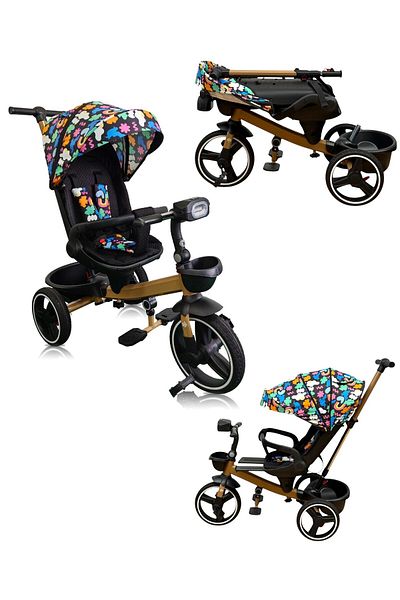 OEM Multifunctional Tricycle for Children, 360° Rotating Seat, Sleeping Position, Foldable